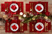 Rouleau de 6 grandes serviettes en coton 32 x32 cm prédécoupées Pin de Noël